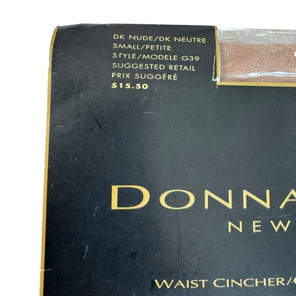 Donna Karan Waist Cincher Sheer Satin Control Shapewear Nude Size Small vintage - Picture 4 of 7